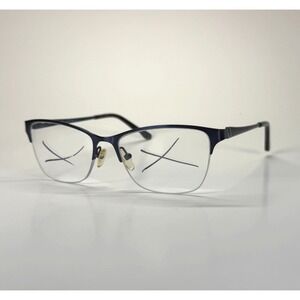 Ernest Hemingway 4680 Eyeglasses Frame Only 52-16-135 Navy Blue Metal Half Rim